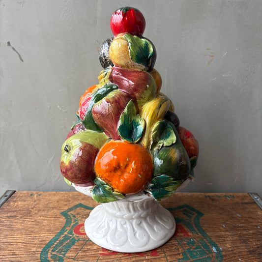 【Italy vintage】majolica fruits bowl