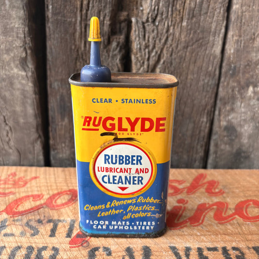 【1950-60s USA vintage】RUGLYDE Rubber Lubricant & Cleaner Can