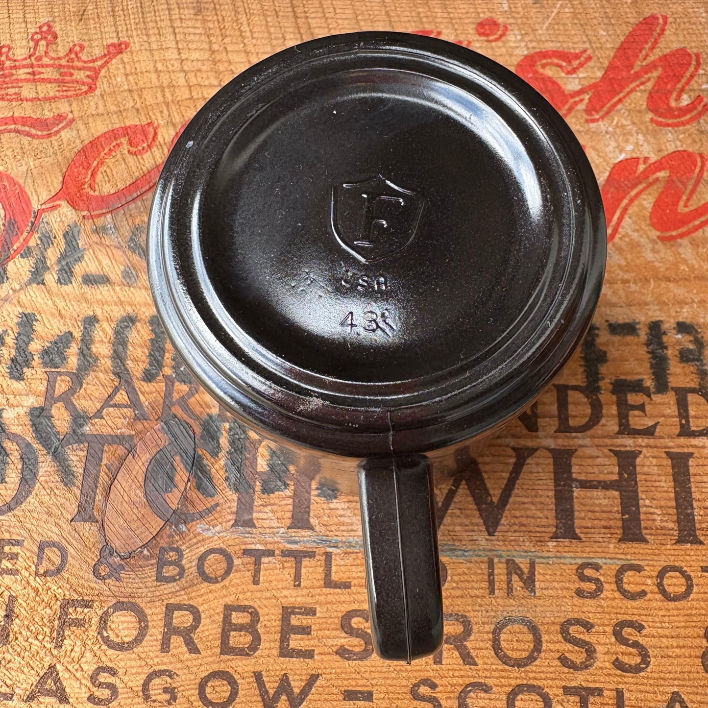 【1960s-1980s USA vintage】FEDERAL Glass Taurus Zodiac Mug