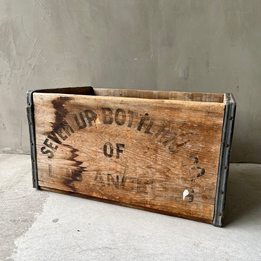 【USA vintage】7UP Wooden Box