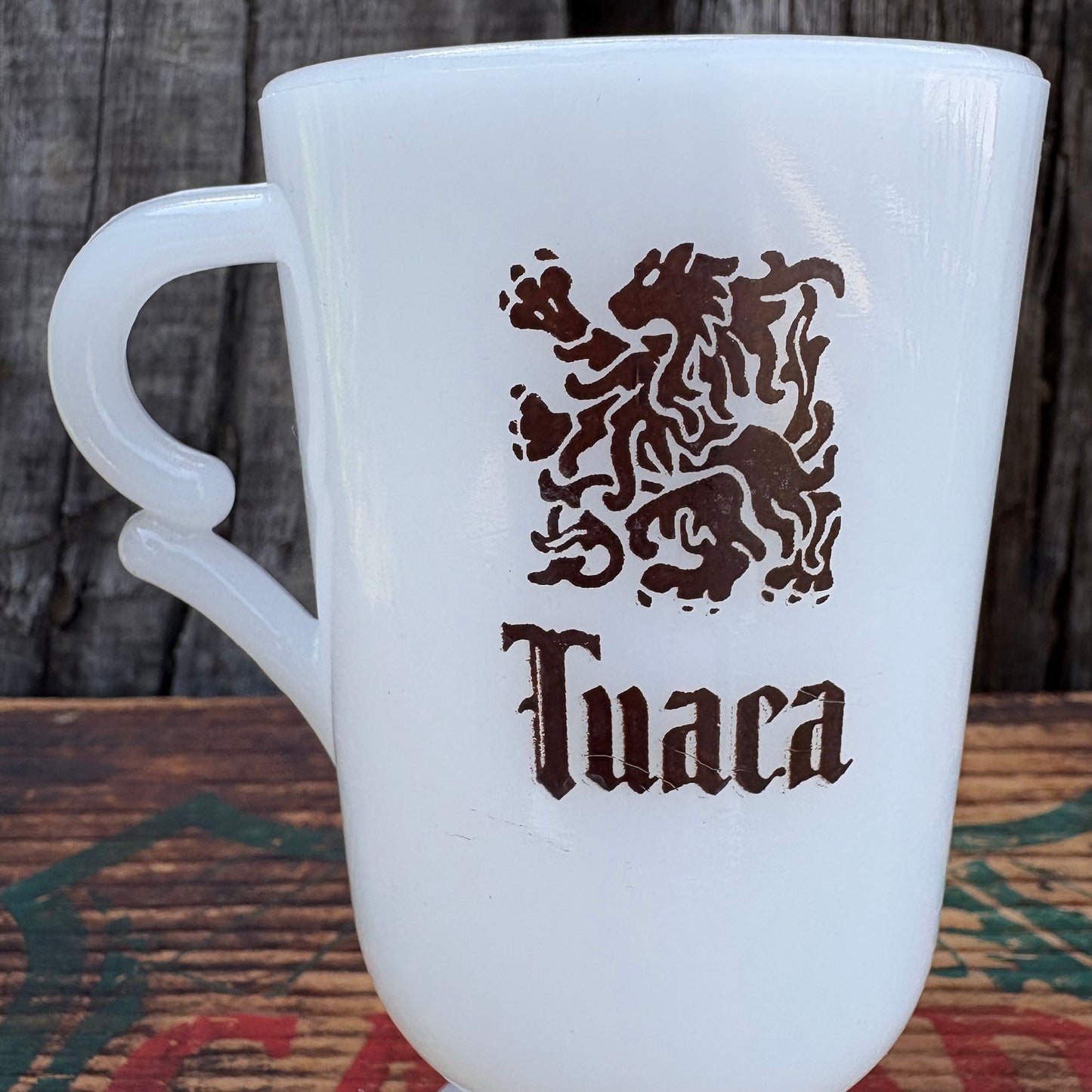 【1960s USA vintage】Footed Milk Glass Mug
