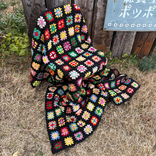 【USA vintage】Granny Square Blanket