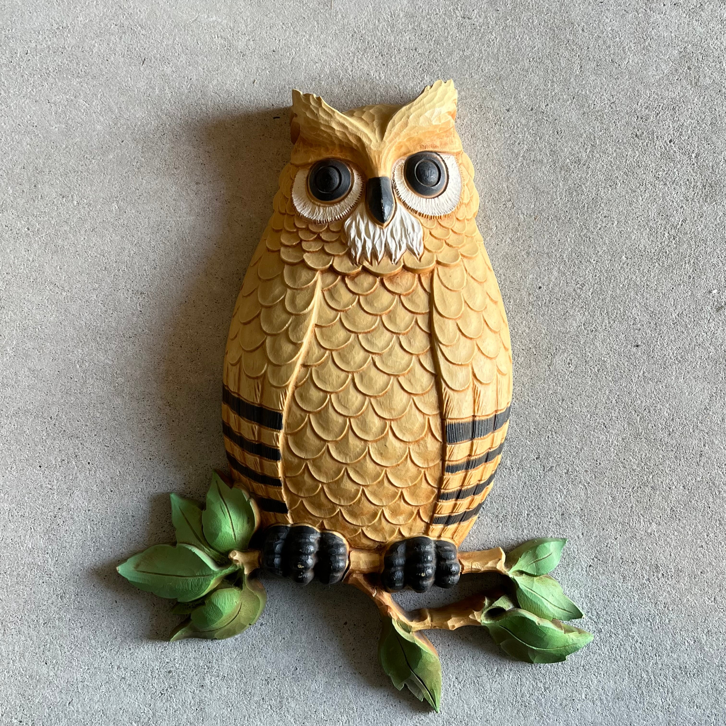 【70s USA vintage】HOMCO Owl Wall Deco フクロウ　壁飾り