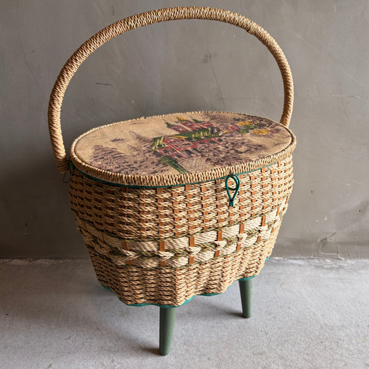 【1950-60s USA vintage】Sewing Basket