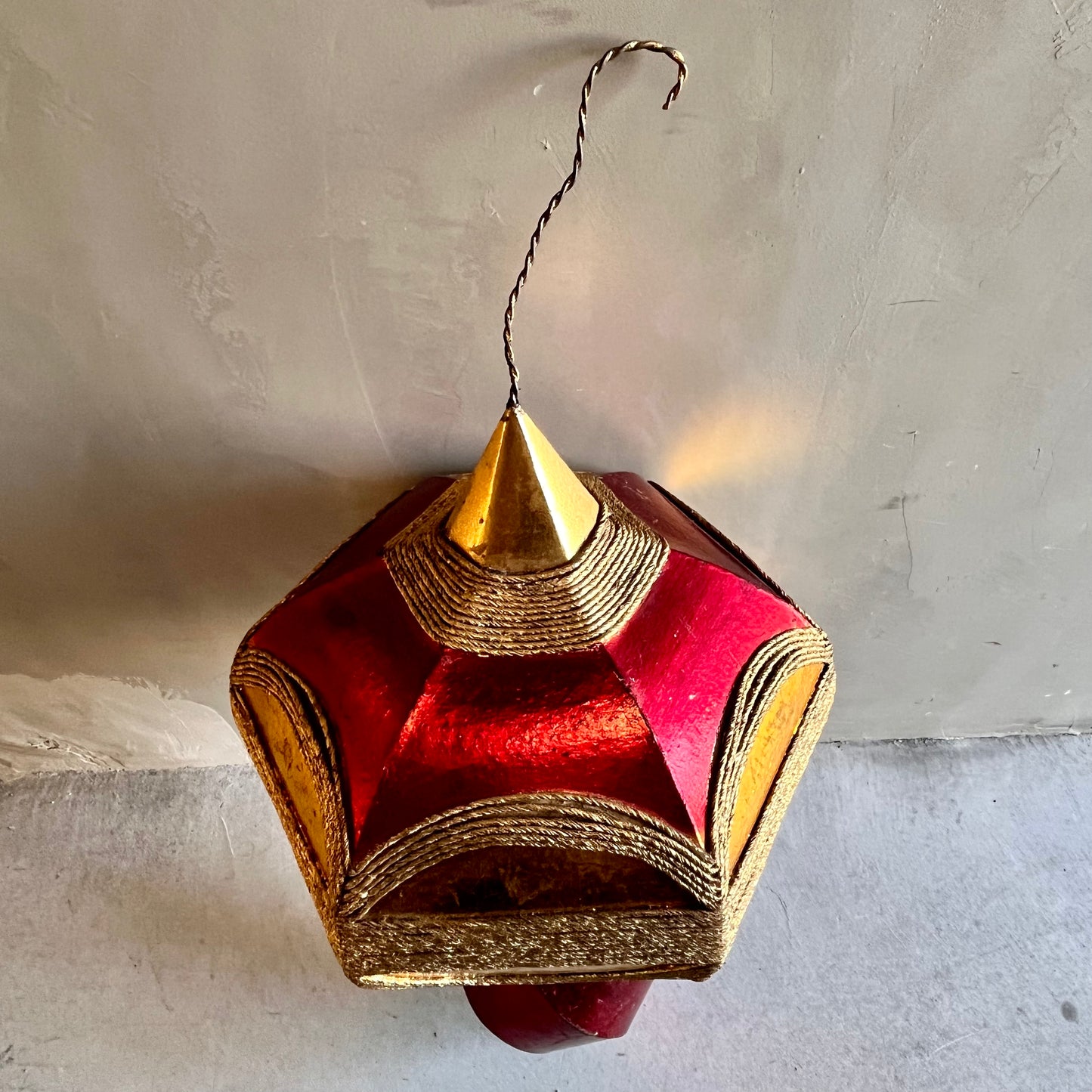 【USA vintage】クリスマス ビッグ オーナメント Red & Gold