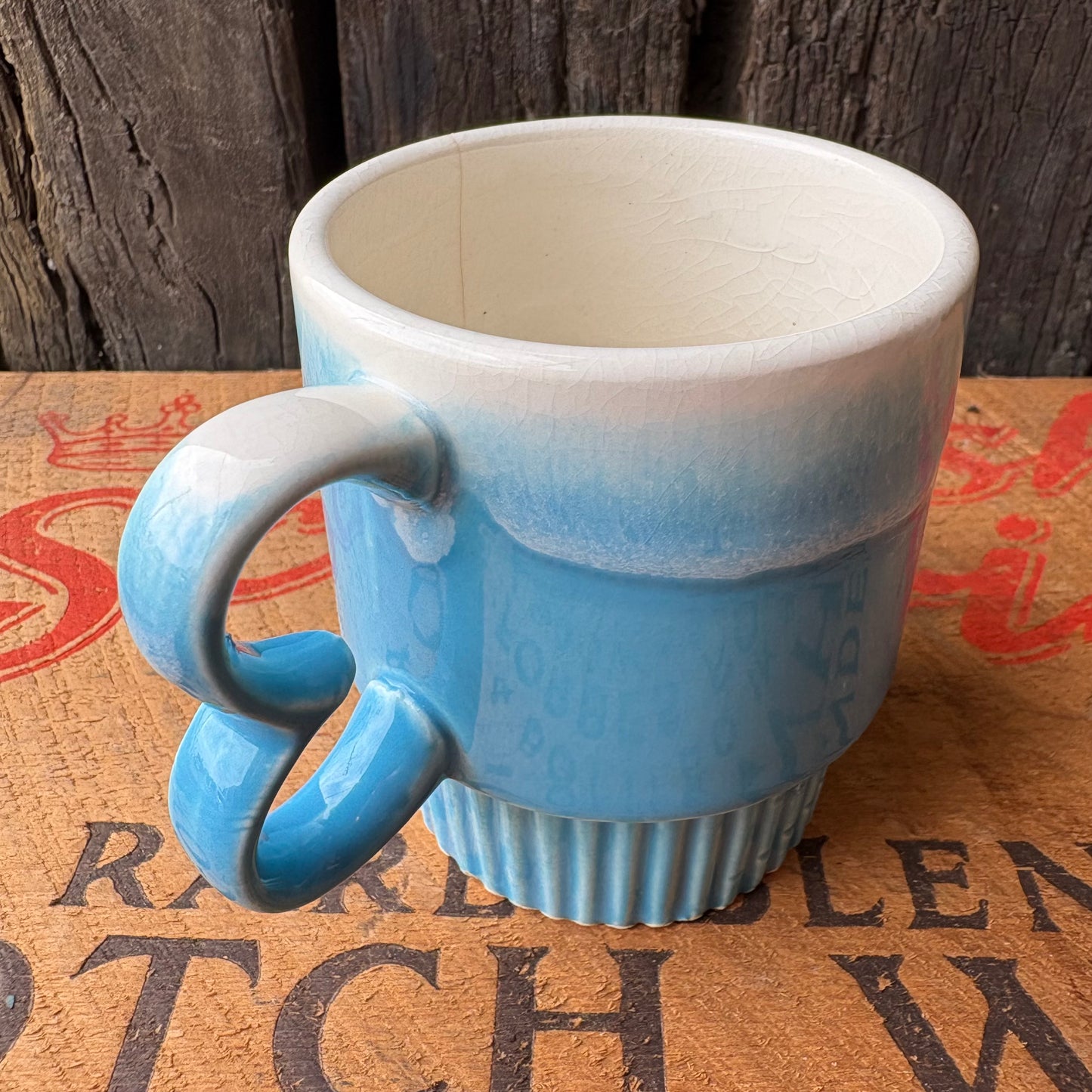 【1970s JAPAN Vintage】mugcup Blue