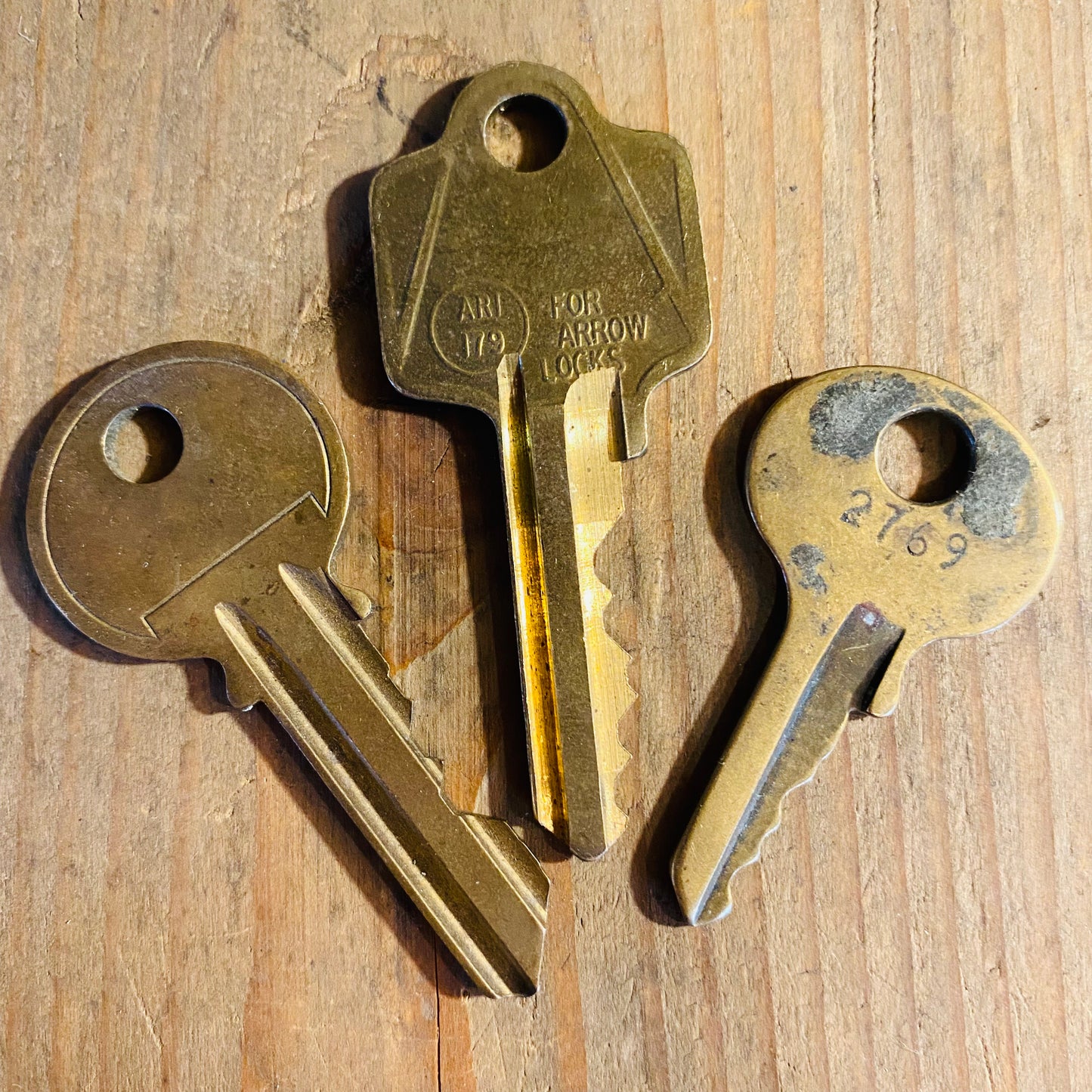 【USA vintage】鍵3本セット キー アンティーク ②