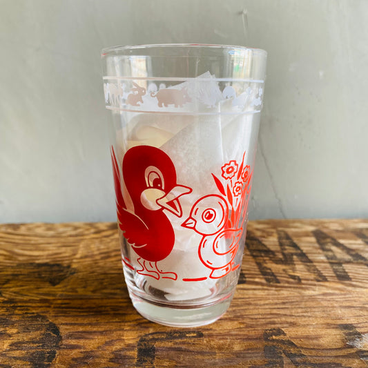 【1950s USA vintage】スワンキースウィッグ グラス 鳥とゾウ