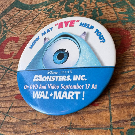 【2002 USA】Disney MONSTERS,INC.PINBACK BUTTON
