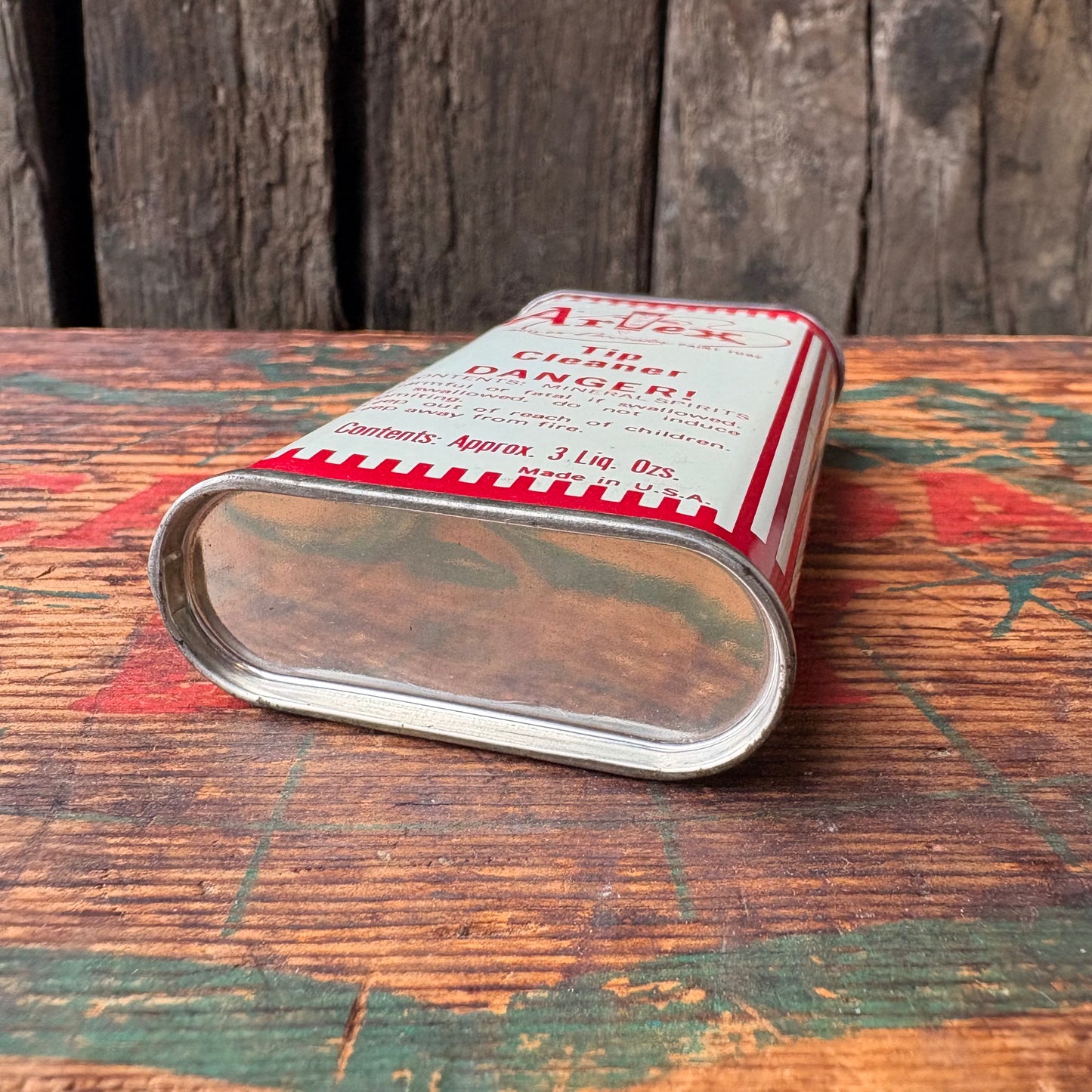 【1960s USA vintage】Artex cleaner can Red