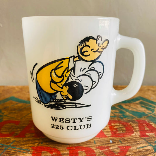 【1977- USA vintage】 Fire-King アドマグ ボウリング