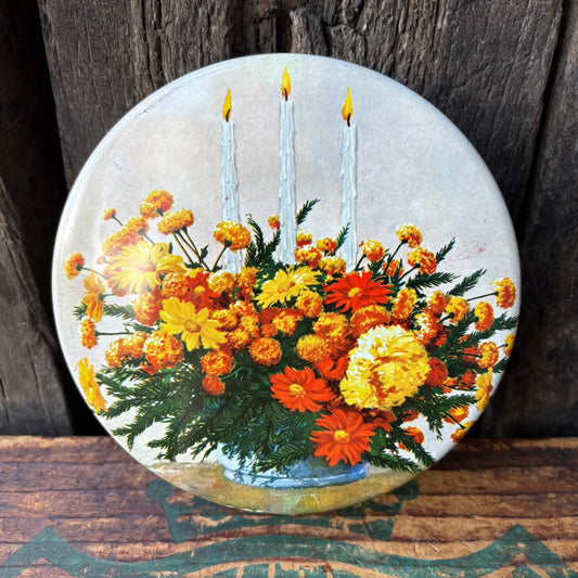 【USA vintage】Atlantic Can Co Flower can