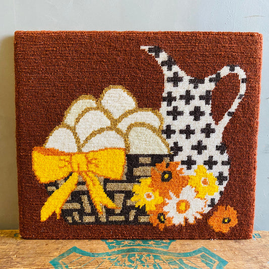 ▶︎▶︎SALE▶︎▶︎ 【USA vintage】ウォールデコ 花と卵