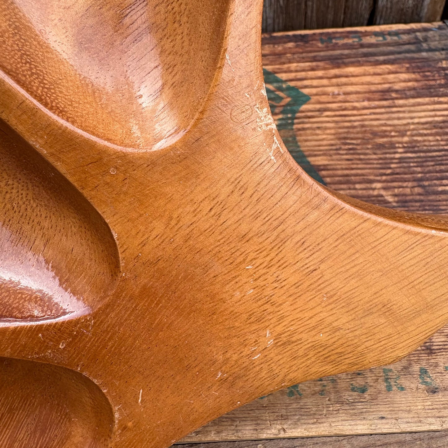 【USA vintage】HANALEI WOODS Monkeypod Hawaiian Bowl