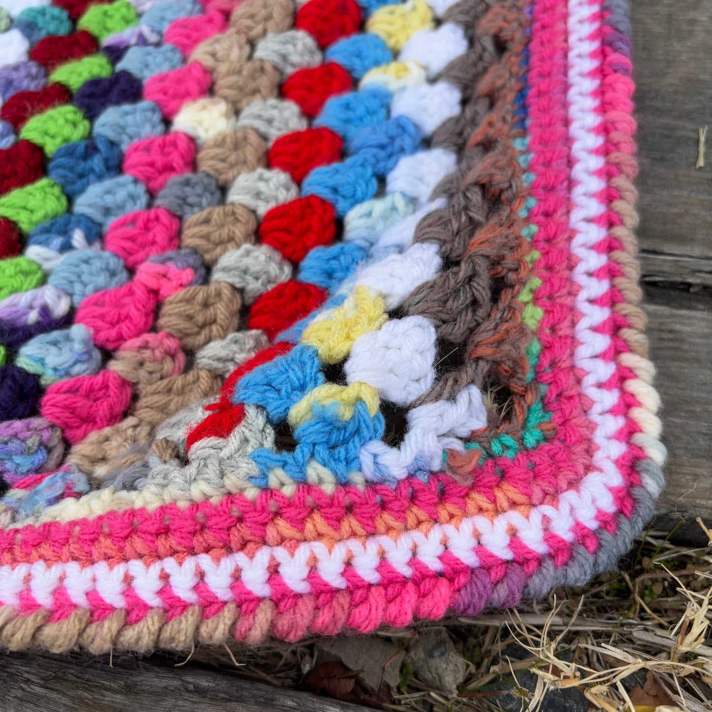 【USA vintage】granny blanket colorful