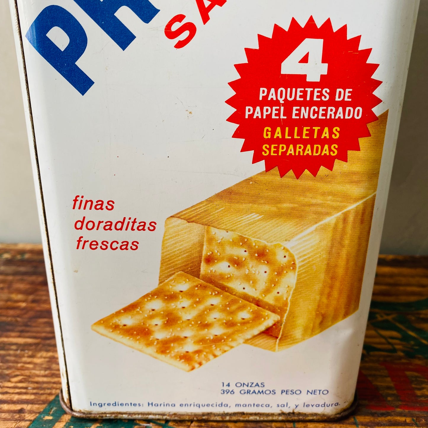【1969 USA vintage】NABISCO PREMIUM SALTINAS TIN CAN