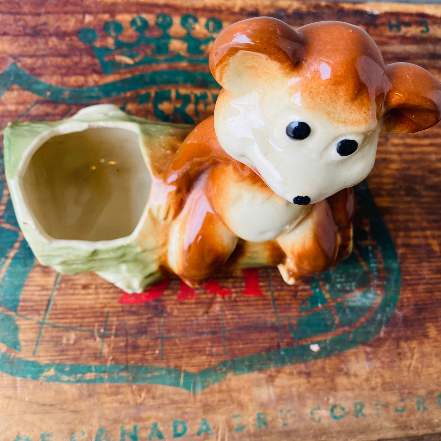 【1950s USA vintage】bear planter