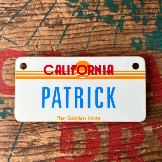 【1980’s USA vintage】Nameplate magnet PATRICK