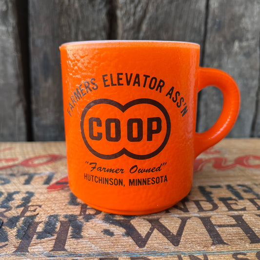 【USA vintage】 COOP Hazel Atlas mug orange