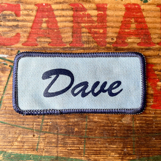【USA vintage】Name Tag Patch Dave