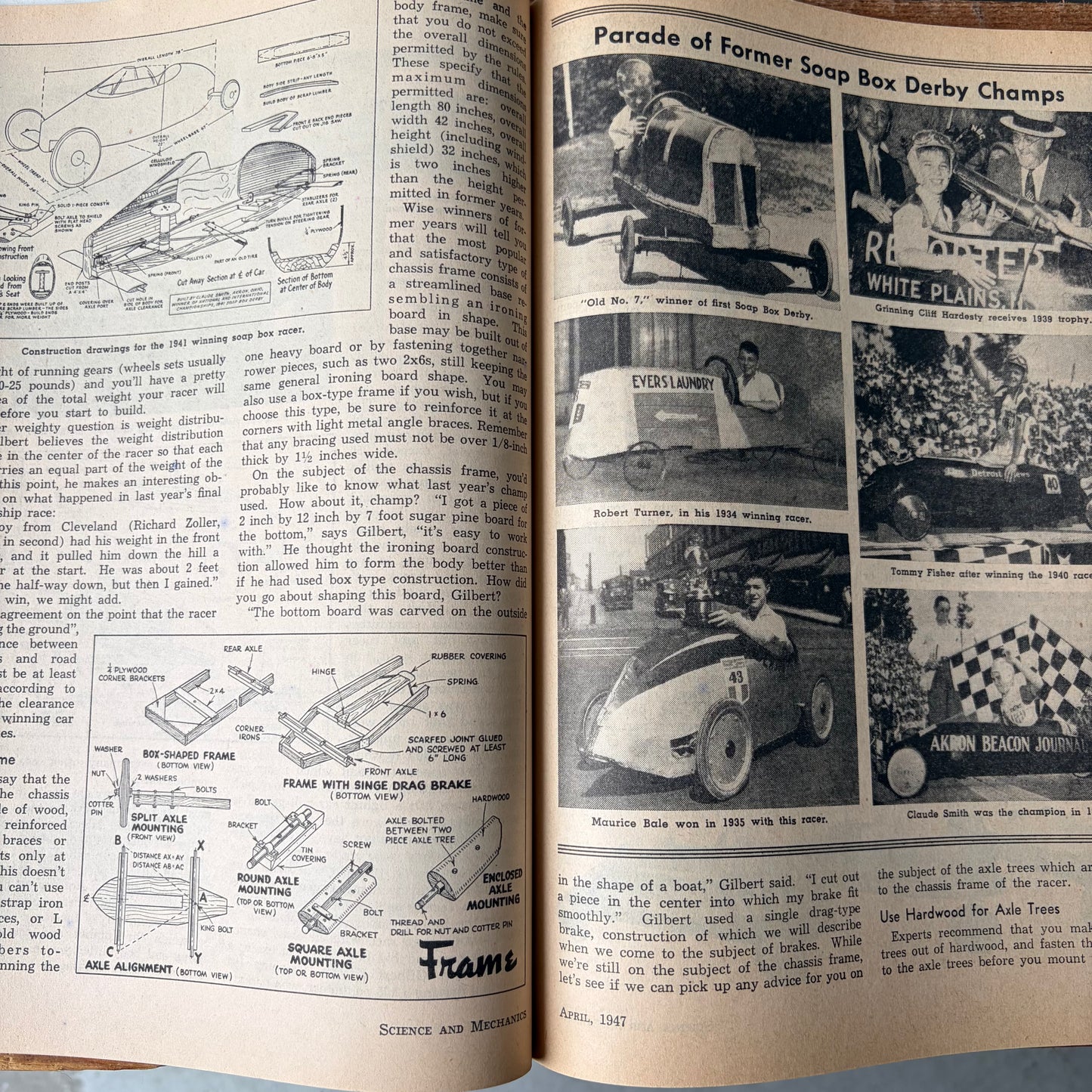 【USA vintage】Science and Mechanics Magazine 1947/April,May