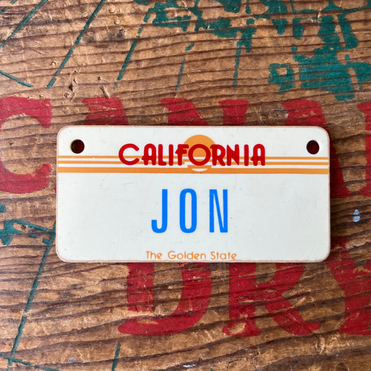 【1980’s USA vintage】Nameplate magnet JON