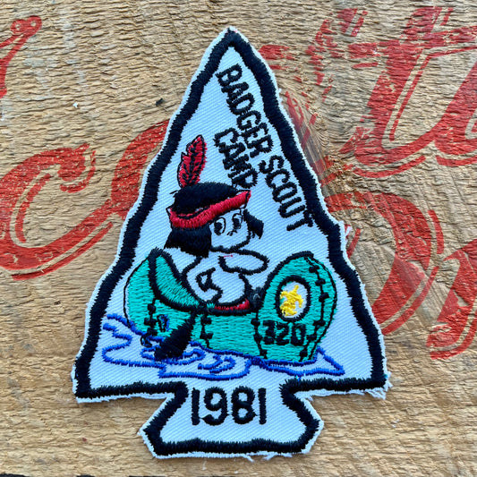 【USA vintage】Boy Scout Patch Badger scout camp