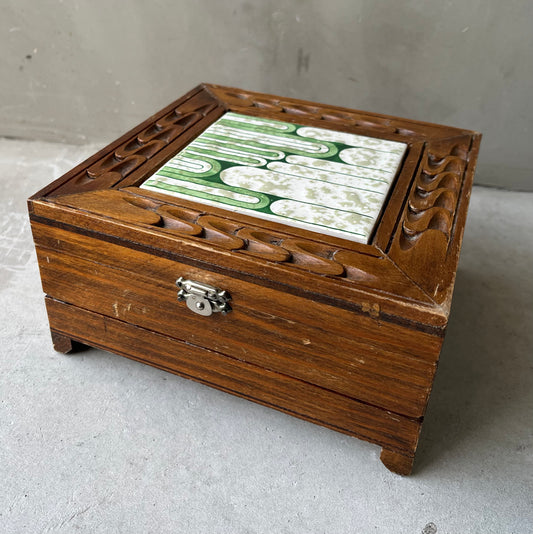 【USA vintage】Wooden Jewelry Box