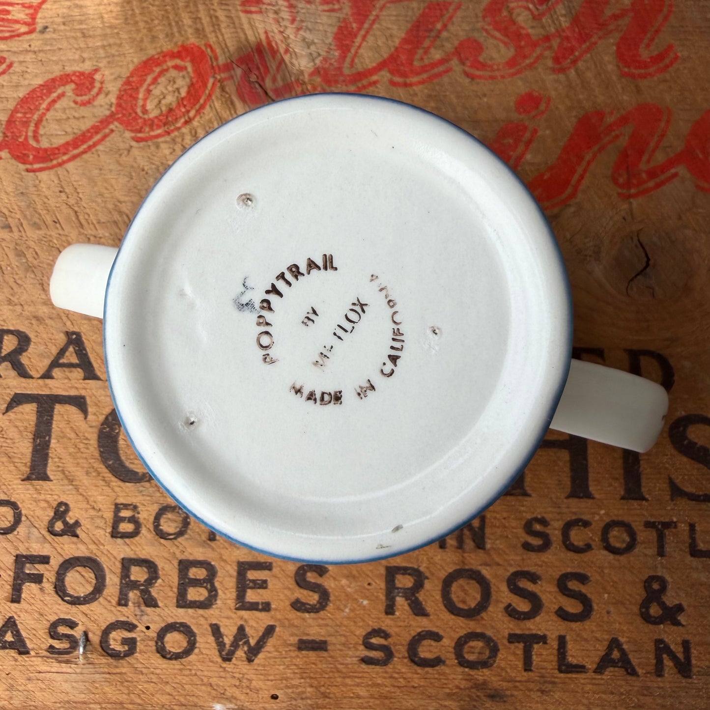 【USA ‘66 vintage】Metlox Poppytrail California Sugar Bowl