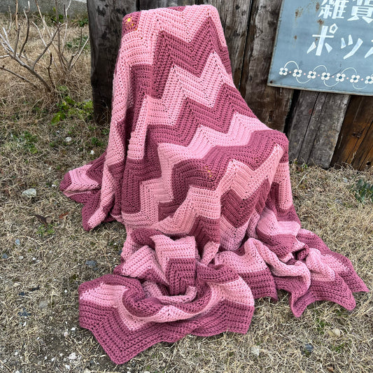 【USA vintage】Granny Blanket pink
