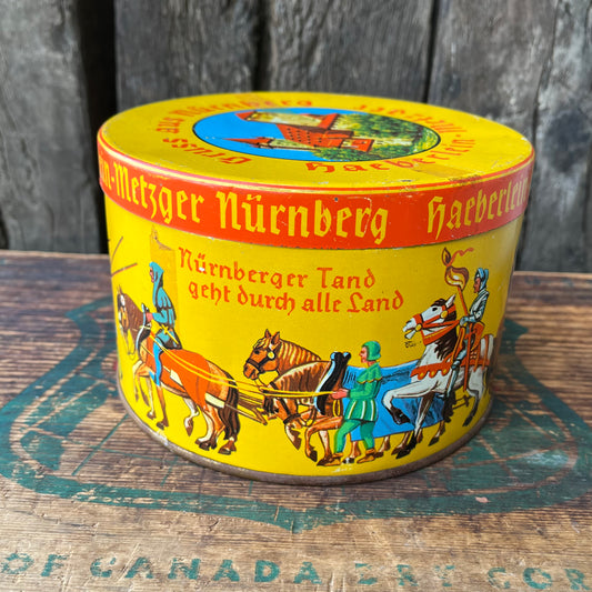 【Germany vintage】Nurnberg Harberlein Metzger Tin Can