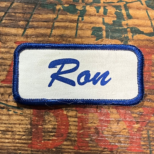 【USA vintage】Name Tag Patch Ron