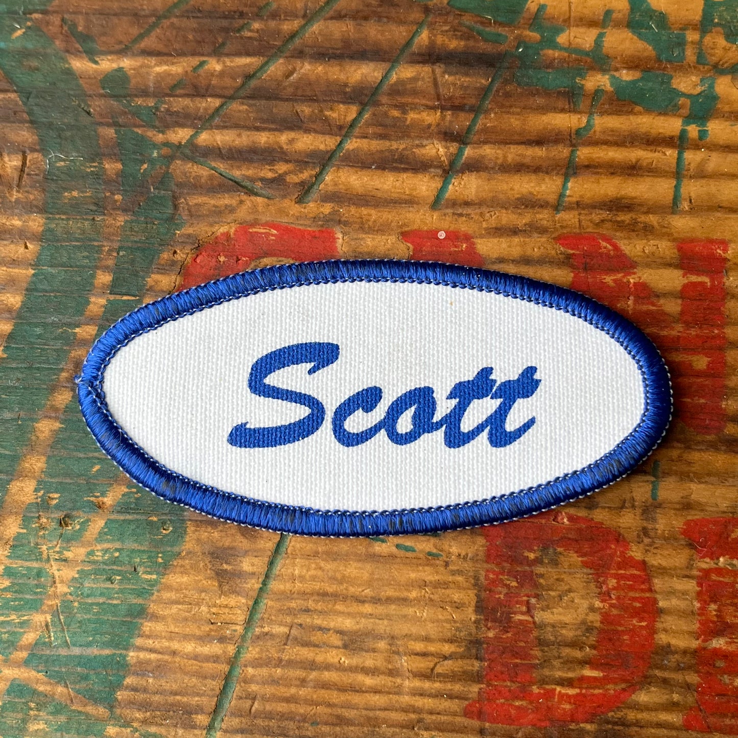 【USA vintage】Name Tag Patch Scott