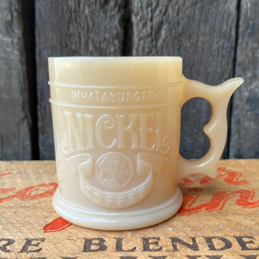 【USA vintage】WHATABURGER Nickel Coffee Mug Cup