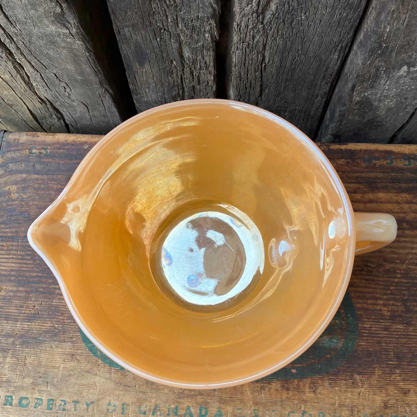 【USA vintage】Fire-King Peach Luster Butter Bowl