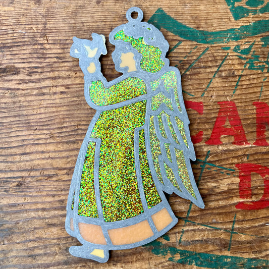【USA vintage】stained glass Angel