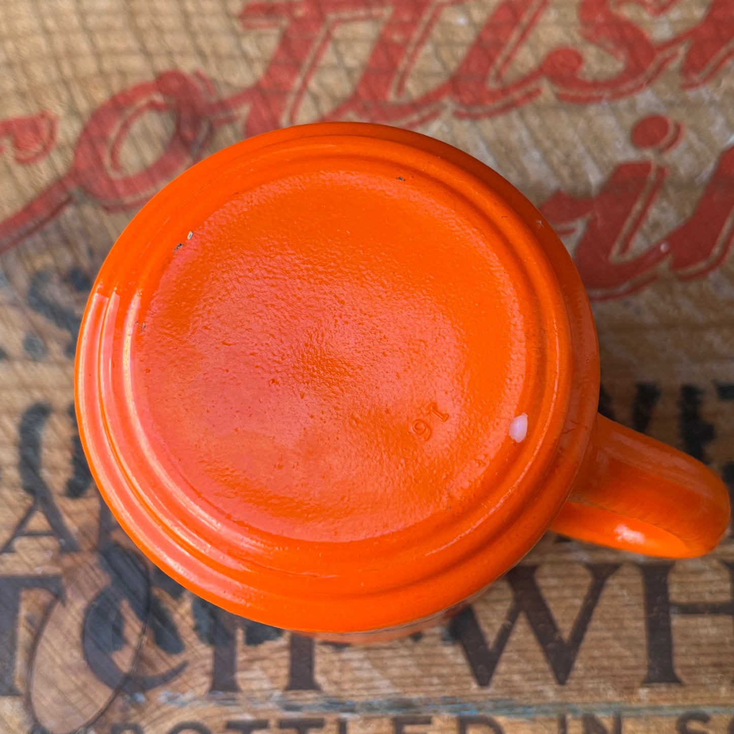 【USA vintage】 COOP Hazel Atlas mug orange