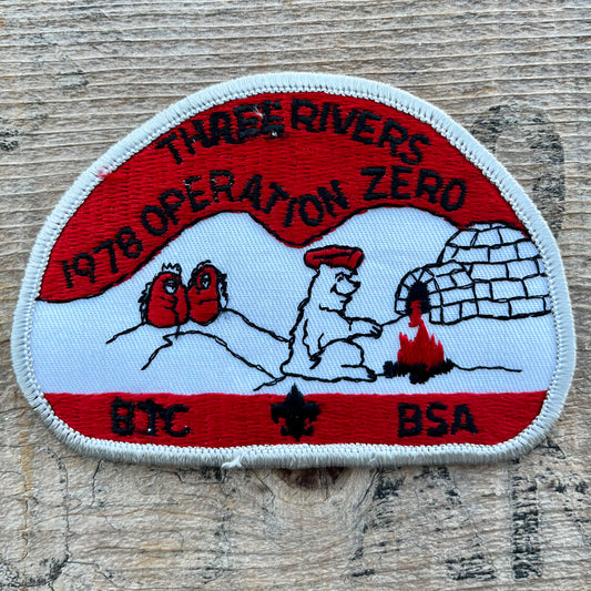 【USA vintage】Boy Scout Patch Three Rivers Operation Zero