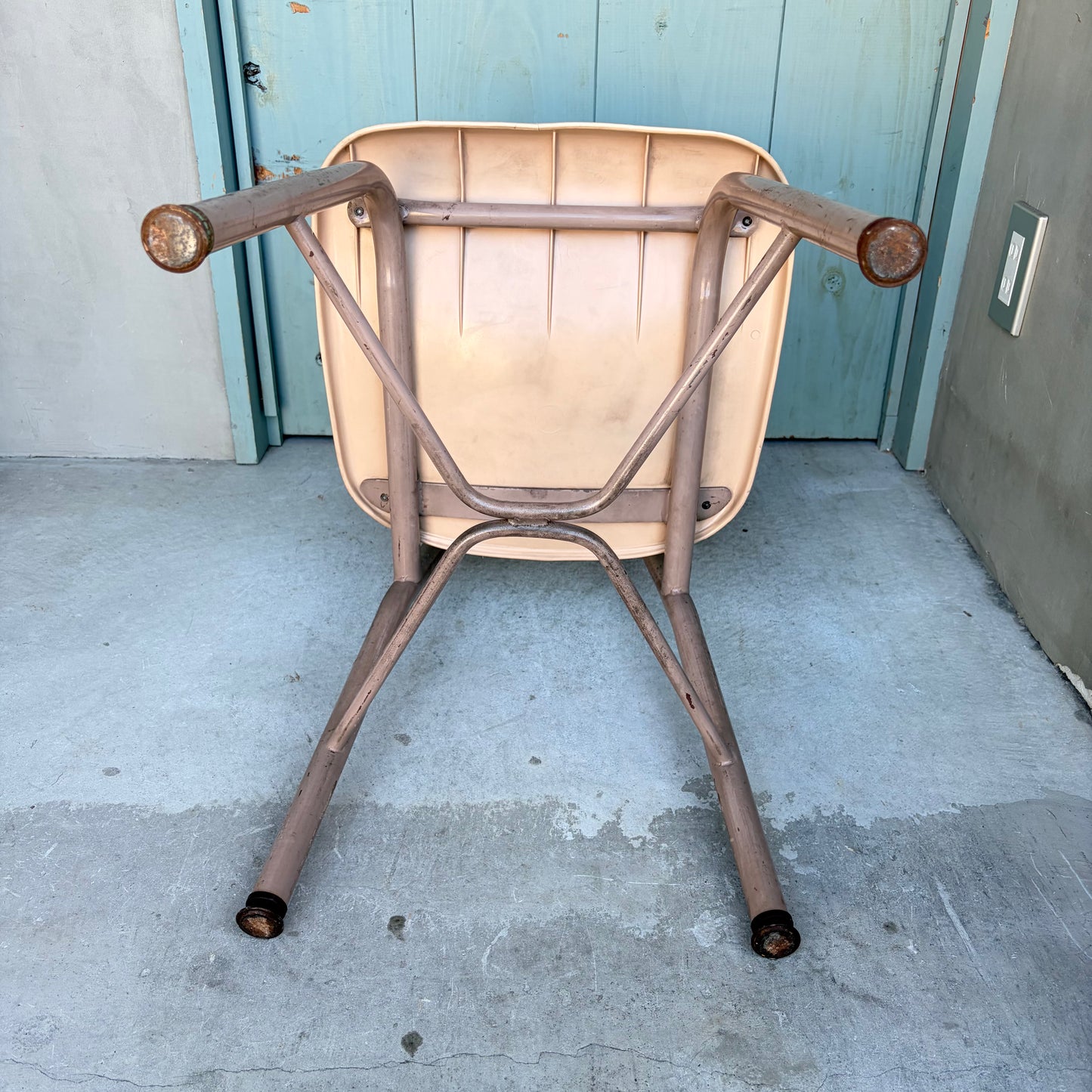 【USA vintage】60-70’s School Chair Ivory ①
