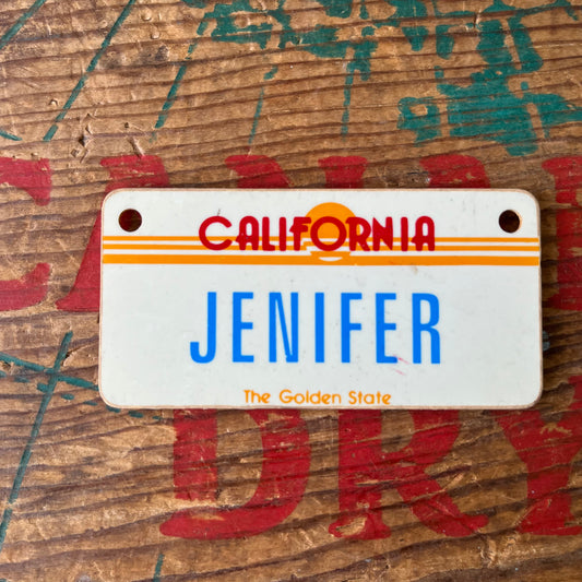 【1980’s USA vintage】Nameplate magnet JENIFER