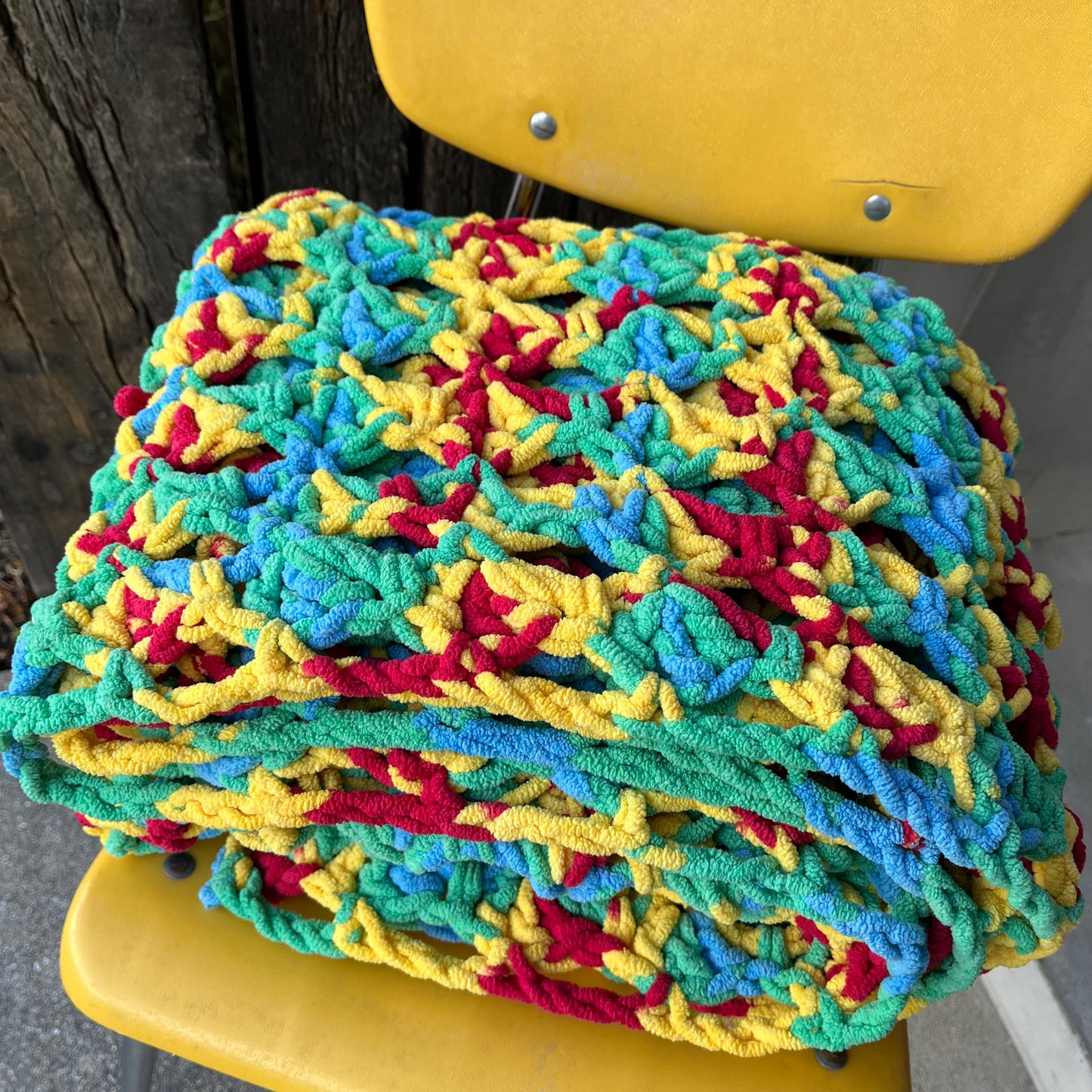 【USA vintage】Granny Blanket chunky knit