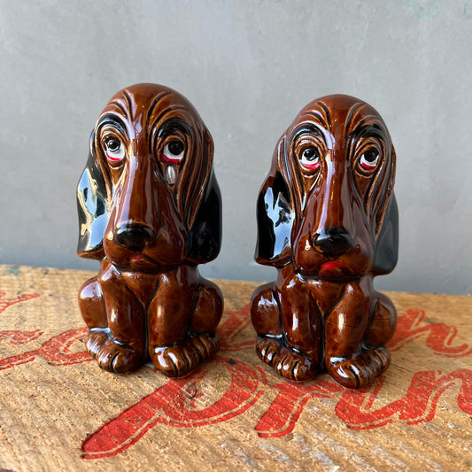 【USA vintage】Sad Hound Dog Salt & Pepper