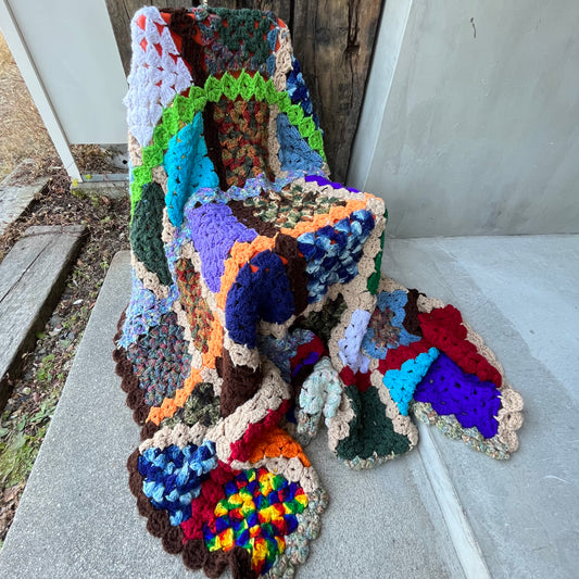 【USA vintage】Granny Blanket Square Motif