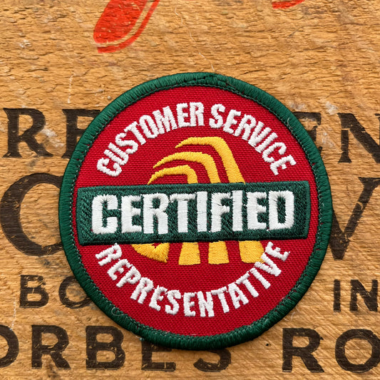 【USA vintage】Customer Service Certified Patch