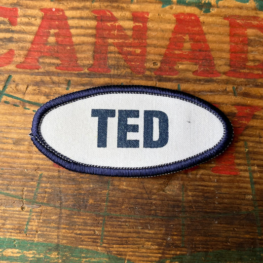 【USA vintage】Name Tag Patch TED