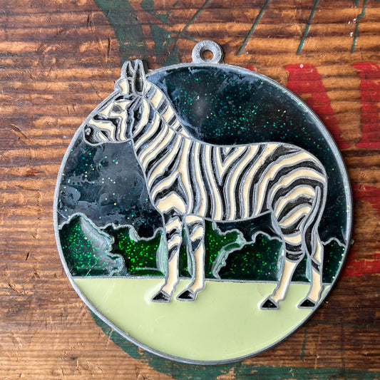 【USA vintage】stained glass Zibra