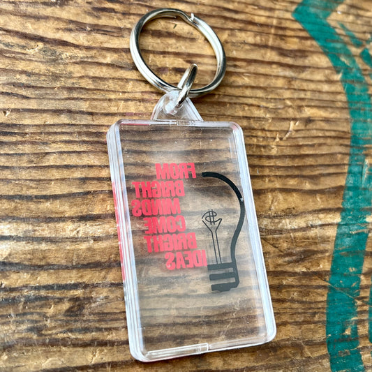 【USA vintage】Key ring FROM BRIGHT MINDS COME BRIGHT IDEAS