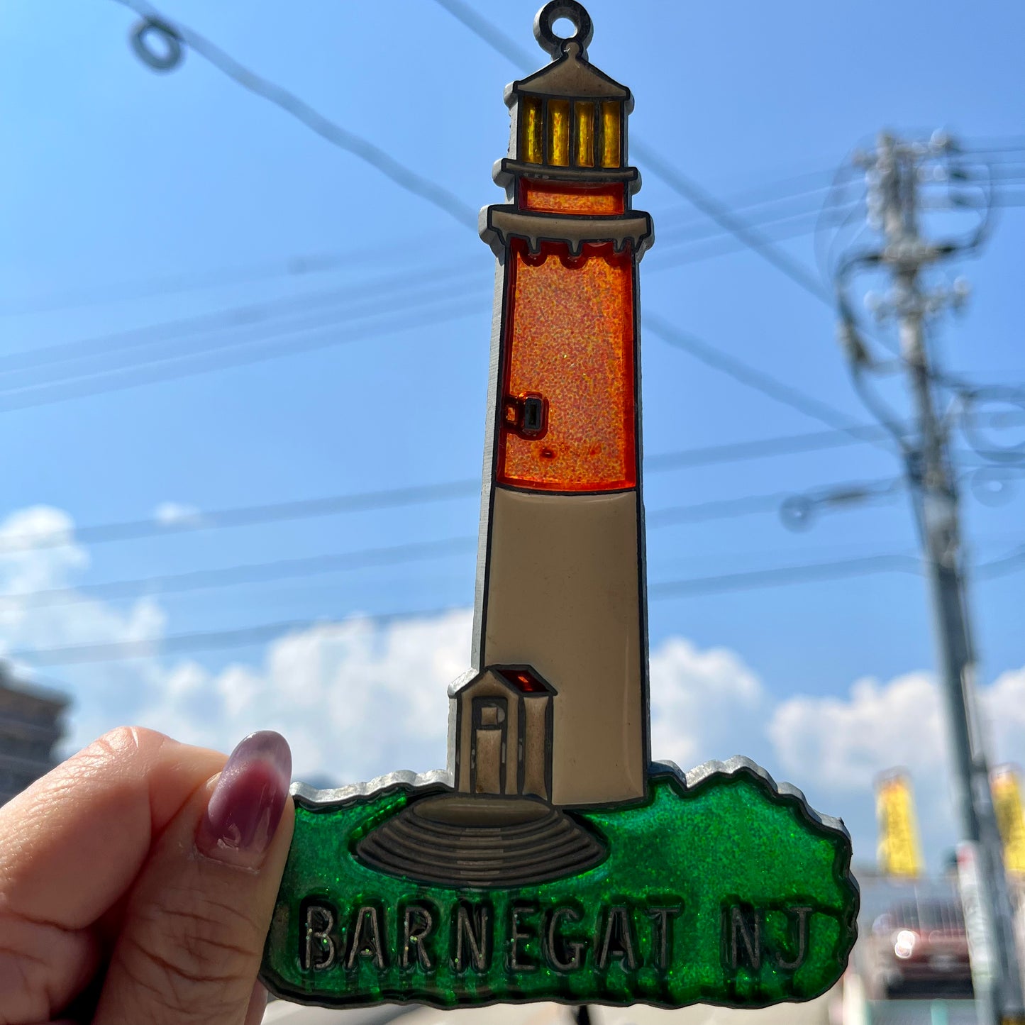 【USA vintage】stained glass BARNEGAT NJ
