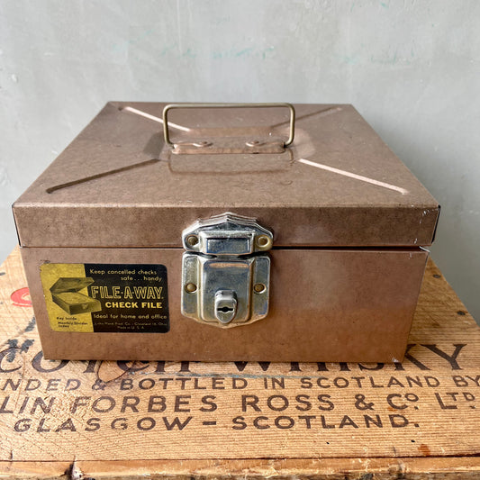 【USA vintage】Litho Metal Products Co. FILE-A-WAY File Box