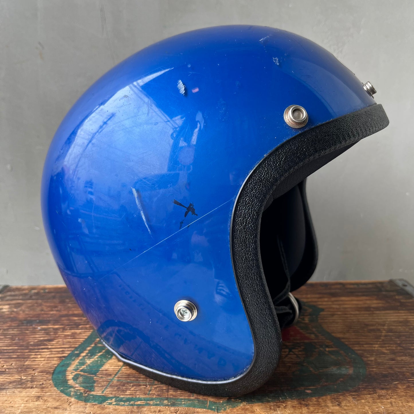 【USA vintage】GRANT Helmet Blue